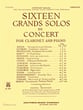 16 Grand Solos de Concert Clarinet with Piano cover